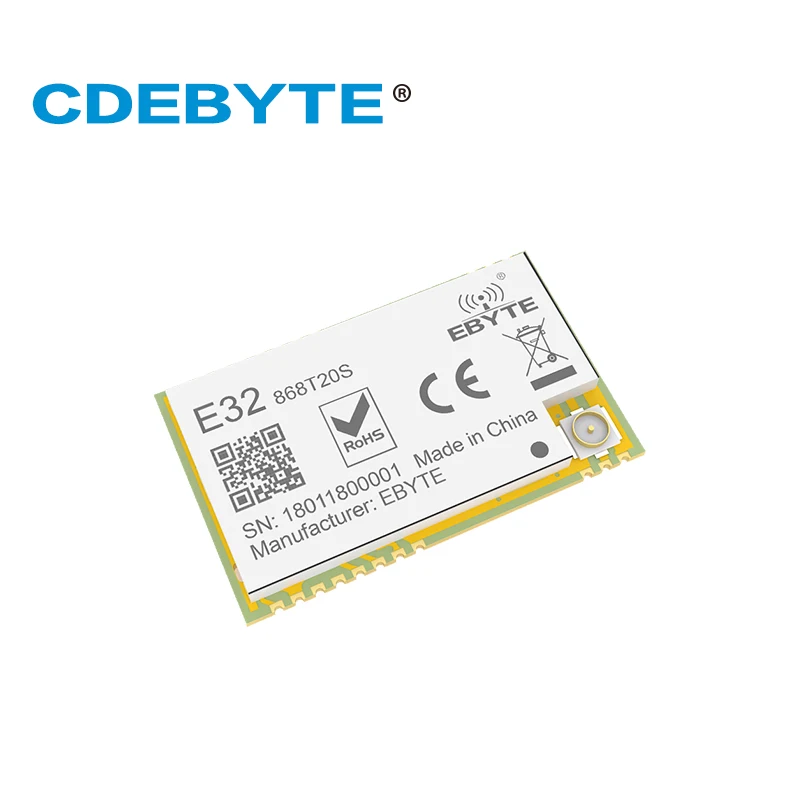 Модуль Ebyte E32-868T20S LoRa SX1276 SMD 868MHz 100mW UART приемопередатчик 3,3 V ttl IPEX штамп антенна отверстия интерфейс