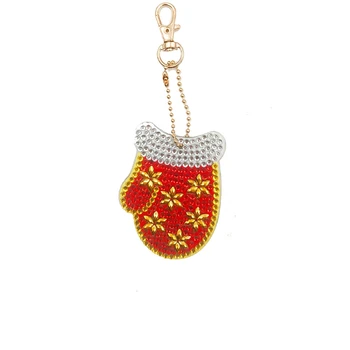 

4pcs Diy Toy Christmas Tree Ornaments 5d Diamond Painting Keyring Key Chain Pendant Gift New Year Decorations Merry Christmas