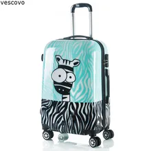 Vescovo 2" 24 дюймов милый мультфильм чемодан на колёсиках Спиннер чемодан trollry hardside для поездки
