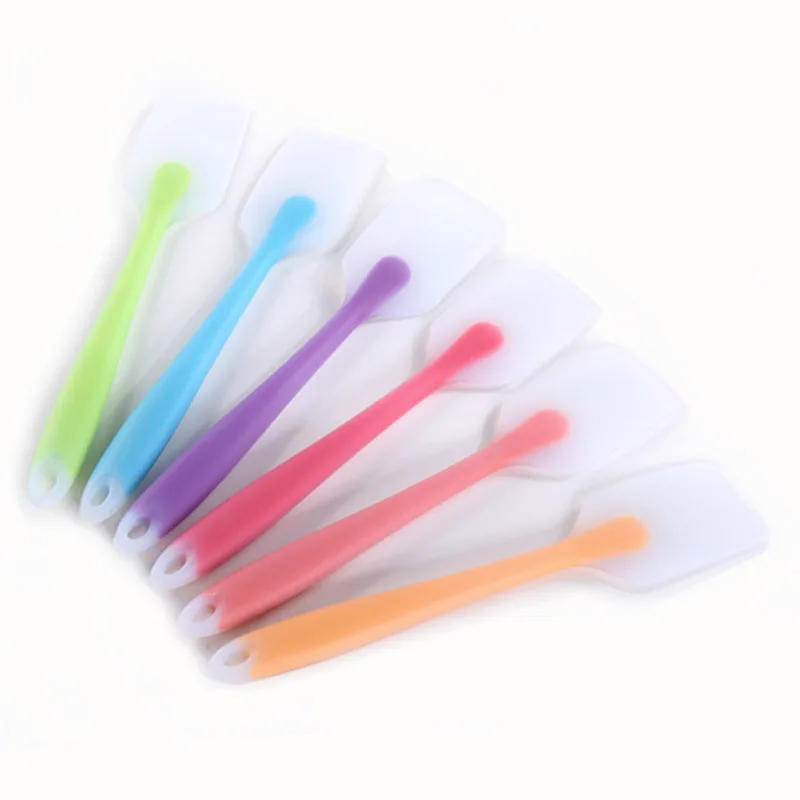  1Pcs Silicone Baking Tool Spatula Silicone Cream Scraper Translucent Silicone Scraper Baking Kitche