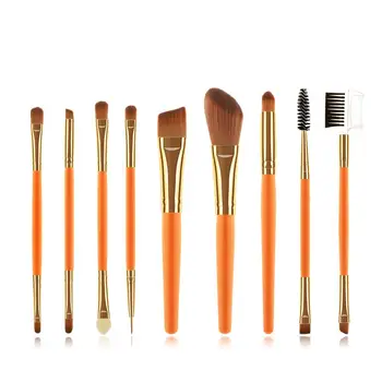 

2019 new arrival private label primer personional makeup brushes set 9pcs cosmetic beauty tools powder brushes drop shipping