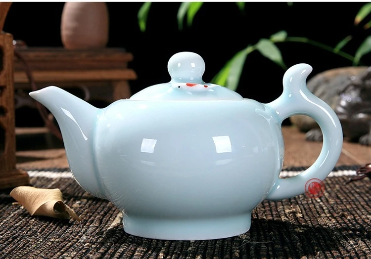 Celadon чай кунг-фу есть костюм керамика рыба чайная чашка для работы в офисе чайник полный набор бытовой лаконичный