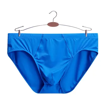 

Men's Briefs Ice Silk Panties Ultra-thin Silky Breathable Underpants Man Low Waist Solid Briefs Comfortable Cool Underwear Male