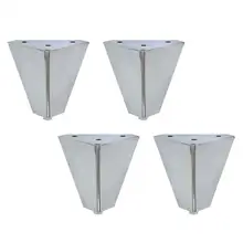 Треугольные ножки для дивана шкафов высота ноги 10 см Анти-ржавчина на мебели аксессуары серебряные металлические ножки для мебели