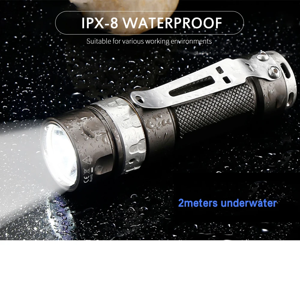 Escurecimento sem Passo Pesca com Bateria Luz para Caminhada Jetfeixe-lanterna Tática Cree Led Micro Usb 18350 Rrt01 Xpl 9 Jetfeixe-lanterna tática rrt01, cree xpl, led, escurecimento