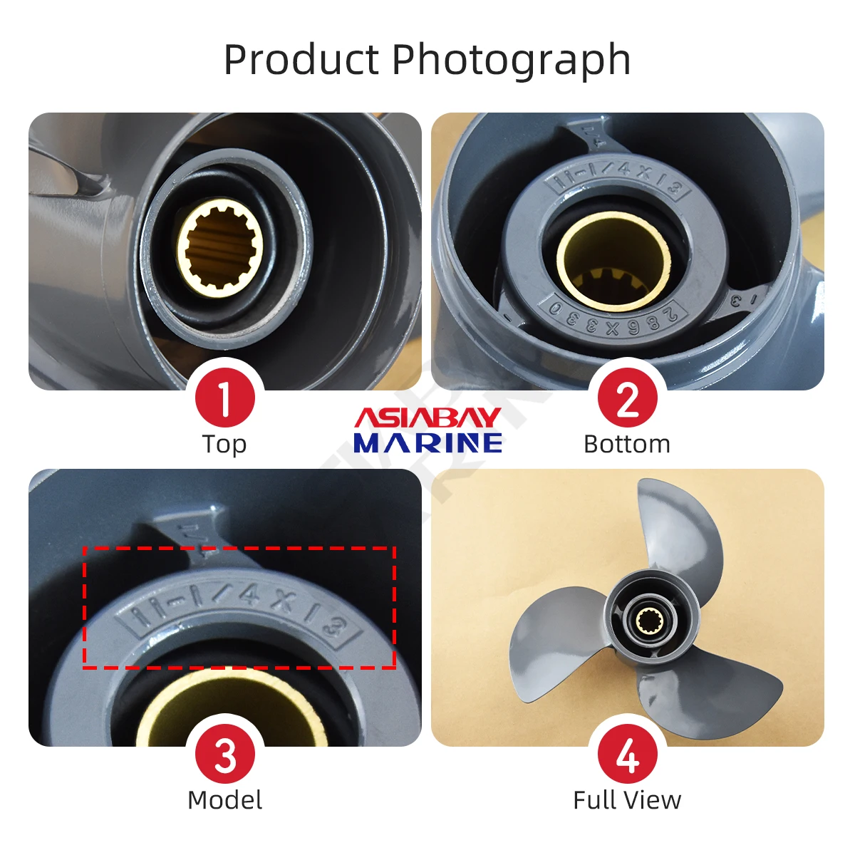 パート2 Outboard Propeller For Honda 35hp 40hp 50hp 60hp 11 1/4*13 Boat