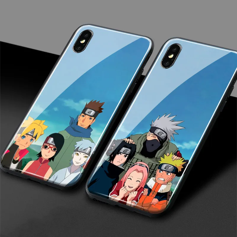 Boruto Naruto старый команда 7 Coque стекло Мягкий силиконовый чехол для телефона чехол для iPhone 6 6s 7 8 Plus X XR XS 11 Pro max