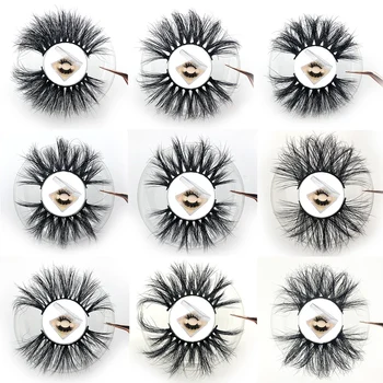 

False Eyelashes 25mm Long faux Mink Lashes Light Wight Soft Volume Full Eye Lashes Dramatic Fake Eyelashes