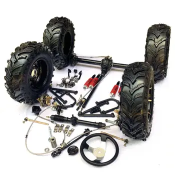

GO KART KARTING ATV UTV Front Swingarms Rear Axle Steering Gear Rack Pinion Tie Rod Wheel Brake Pump With 12 Inch Wheels
