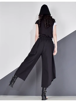 

SONDR High Waist Patchwork Hit Color Pants Women Clothes 2020 Summer Autumn Fashion Elastic Waist Casual Wide Leg Pants