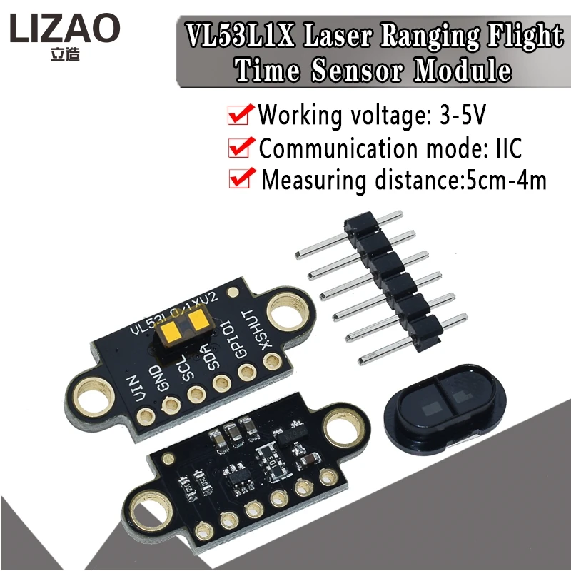 VL53L1X Laser Ranging Flight Time Sensor Module Distance 400cm