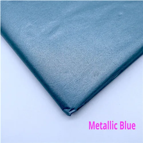 Metallic blue 10 листов/мешок металлического цвета и перламутрового цвета папиросная бумага 50*66 см подарочная упаковка для украшения дома праздничные и вечерние принадлежности для свадьбы - Цвет: Metallic blue