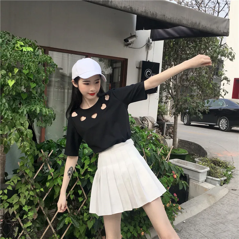 Новинка, летние женские топы с вышивкой в духе колледжа, Harajuku, хлопковая свободная футболка с круглым вырезом и коротким рукавом, 2668