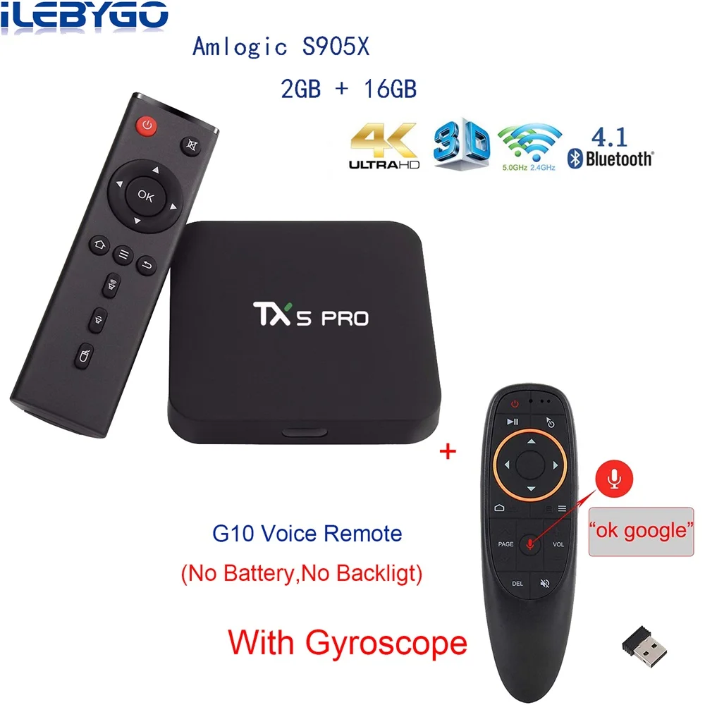 tx5pro g10 ILebygo TX5 Pro tv Box Android 6,0 2G ram 16G Amlogic S905X Bluetooth 4,0 Dual Wifi 4K H.265 домашний медиаплеер телеприставка - Цвет: tx5pro g10