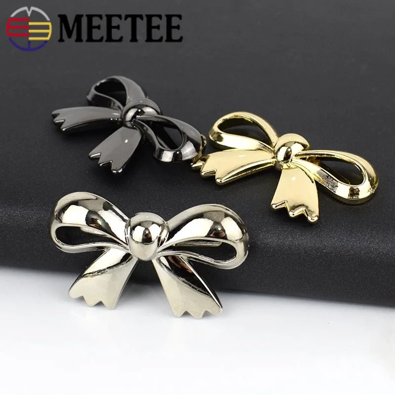 5/10 шт. Meetee 45x26 мм бант металлическая пряжка для сумки одежда ремень декоративные пряжки ювелирные изделия DIY Изделия из кожи Швейные аксессуары для сумок