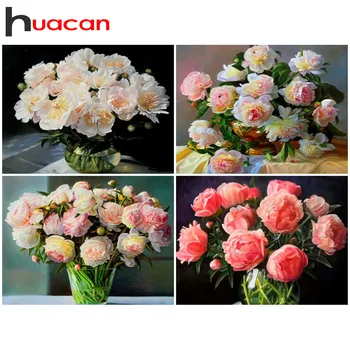 

Huacan 5D DIY Diamond Painting Full Drill Square Flower Diamond Embroidery Cross Stitch Rhinestone Picture Home Decor Gift