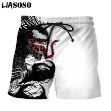 LIASOSO новые шорты с 3D принтом унисекс фильм Venom Carnage хипстер летние пляжные шорты хорошее качество шорты для мужчин G3059