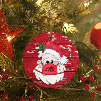 

Christmas Ornament Santa Wearing A Face Mask Decorate Christmas tree pendant navidad семейные комплекты рождество