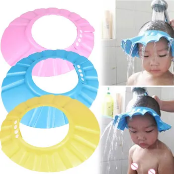 

Adjustable Kids Shower Cap Baby EVA Soft Kids Shampoo Bath Shower Cap Hat Baby Care Bath Protection for Kid Shower Accessory