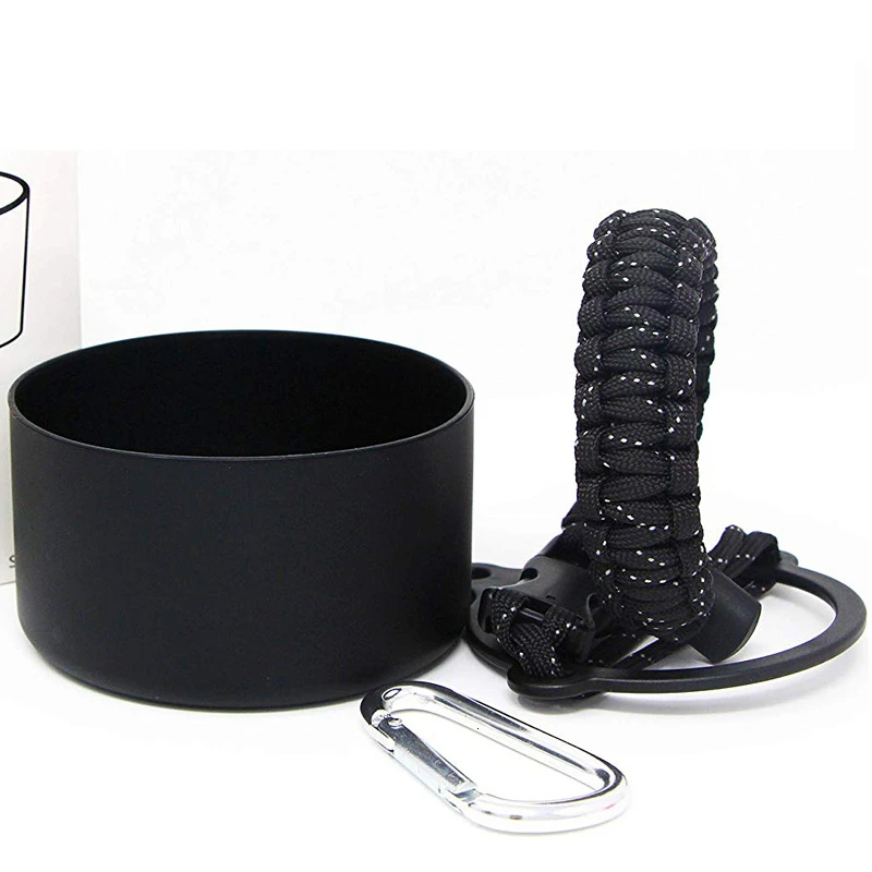 Paracord ручка и защитная Нижняя силиконовая крышка загрузки набор-Совместимость с 32-40 oz гидро склянки и бутылки аксессуары