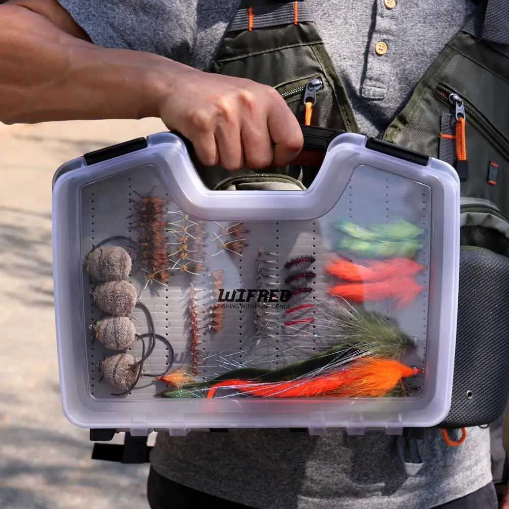 Jumbo Fishing Fly Box Large Saltwater Streamer Fly Case Big Fishing Flies Display Box