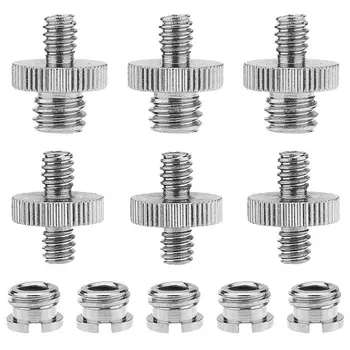 

1/4 inch 3/8 inch Converter Threaded Screw Adapter Mount Set Camera/Tripod/ Monopod/Ballhead/ Light Stand