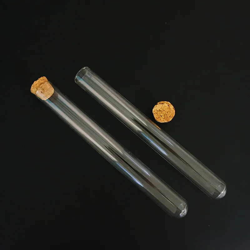 Tubo de Ensaio de Vidro Redondo com Rolha Tubo de Reação Reagente de Vidro Reforçado com Rolha de 12 Tamanhos 20x180mm 3 Material escolar e de escritório