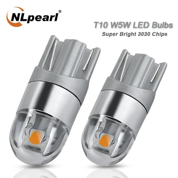 

NLpearl 2x Signal Lamp T10 W5W LED Light Bulbs 2SMD 3030SMD W5W Led 194 168 Car Interior Reading Light Wedge Clearance Light 12V