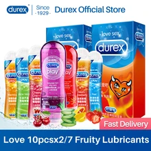 Durex 50/200ml lubrifiant et préservatif costume lubrifiant à base d'eau à base de fruits Massage orgasme Anal vagin intime jouets sexuels