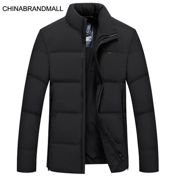 

Winter Male Plus Fat Plus Yili Collar Business Leisure Cotton-padded Jacket Thick Coat Male Fat Man Short Money Down