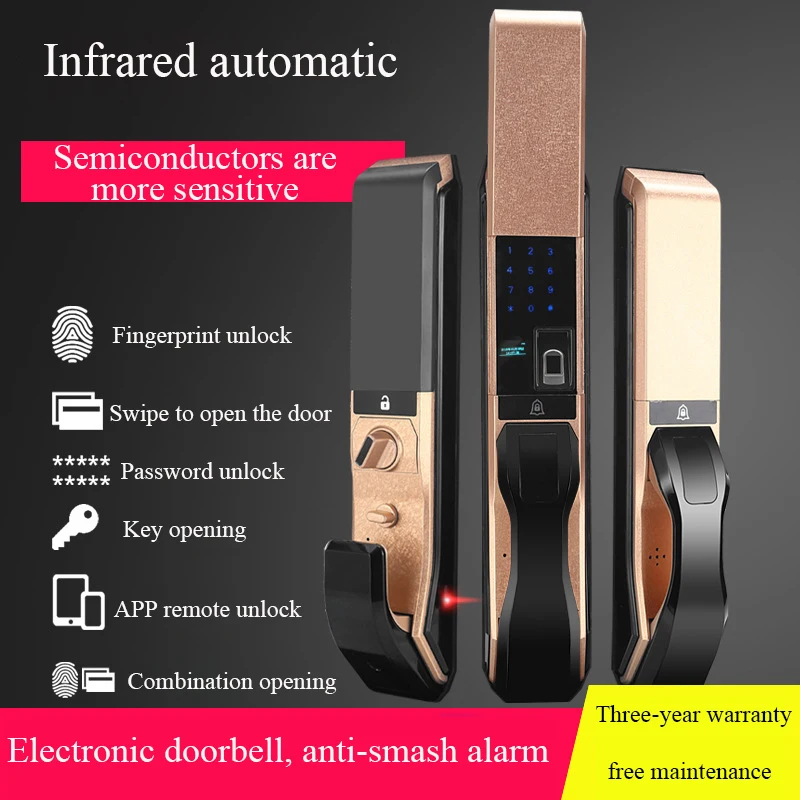 

Smart Bluetooth Digital APP Keypad Code Keyless Door Lock, TT lock app WiFi Smart Fingerprint Door Lock, Electronic Door Lock