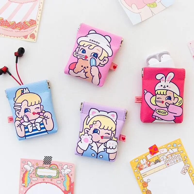 Bentoy Milkjoy PU мультфильм милые девушки портмоне наушники Kawaii чехол лучшее качество Корея Япония девушки наушники держатель сумки