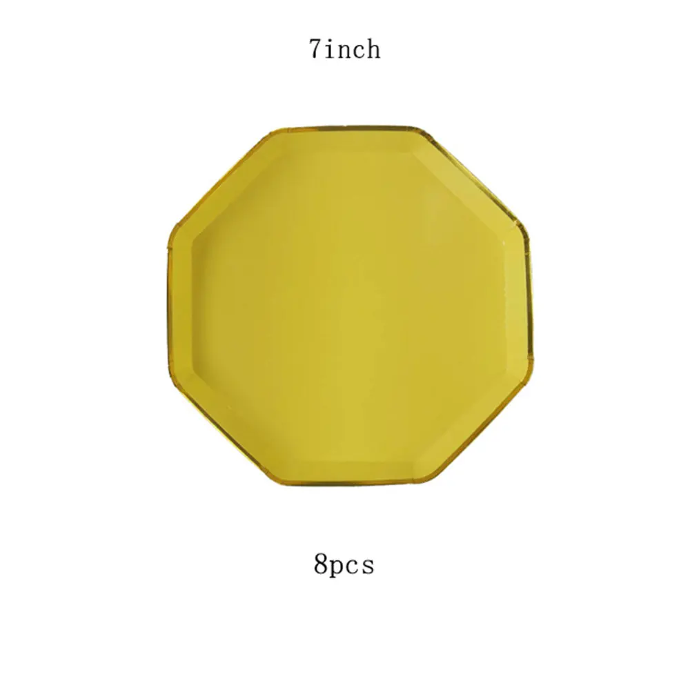 Восьмиугольная Праздничная тарелка Оригинальная тарелка одноразовая посуда для вечеринки тематические праздничные Детские принадлежности для дня рождения