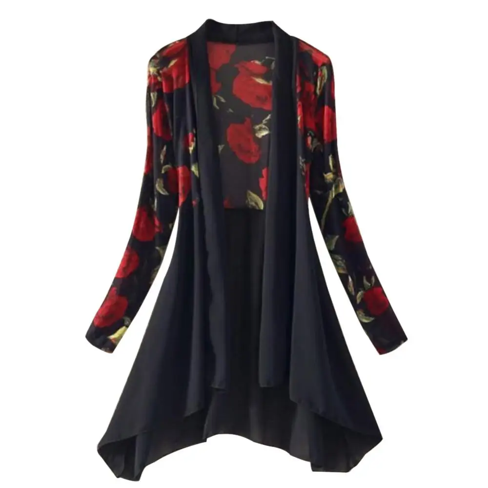 Women Long Chiffon Floral Sunscreen Ladies Cardigan Blouses Summer Beach Ladies Shirt Tops 2020 6