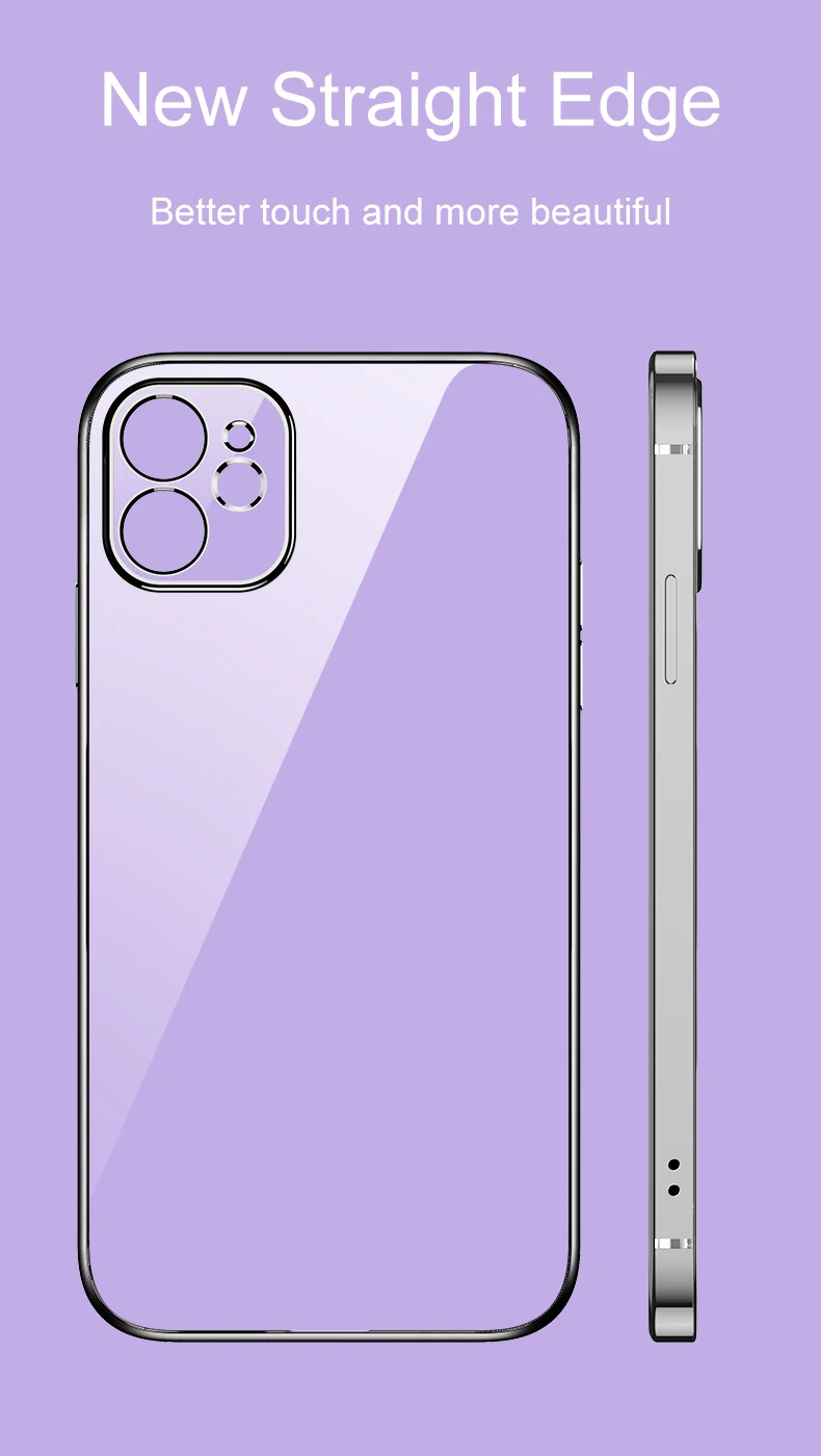Luxury Silicone Clear Case For Iphone 11 Pro Max Right Angle Plating Transparent Soft Full Cover Shell For Iphone 11pro 11promax cute iphone 11 Pro Max cases