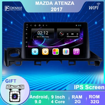 

OKNAVI Android 9.0 Car Multimedia Audio Player For MAZDA ATENZA 2017 GPS Navigation Stereo WIFI Bluetooth Cam Radio 2 Din No DVD