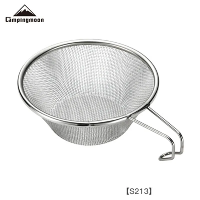 Outdoor Filter Mesh Scoop Bowl Campingmoon S213 Stainless Steel Fine Strainer 2