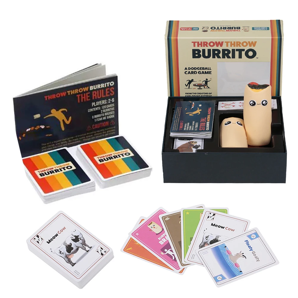2 6 Players Throw Burrito Cards Board Game Pressure Bard Family Friends  Fun|Card Games| - AliExpress
