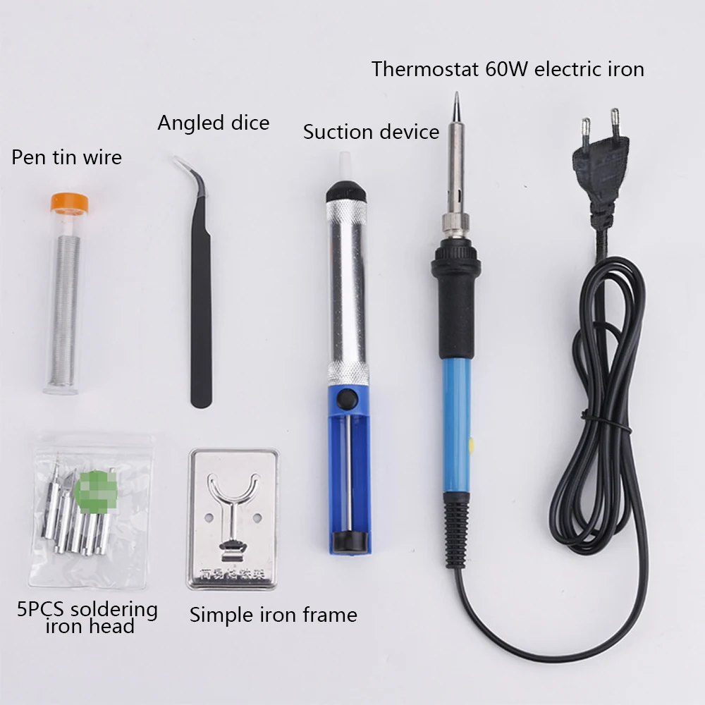 Soldering Iron 60W Adjustable Temperature Electric Solder Rework Station Mini Handle Heat Pencil Welding Repair Tools Set | Инструменты