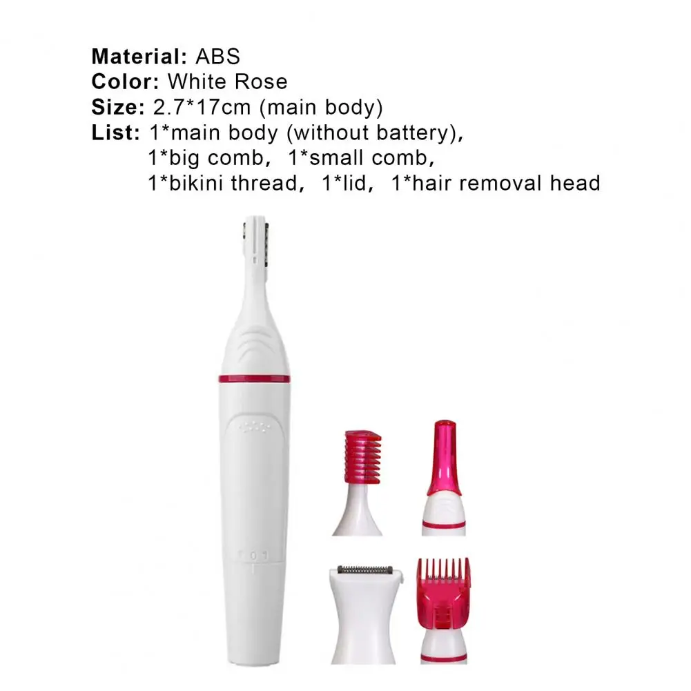 Ladies Electric Trimmer Waterproof Energy Saving Daily Using Eyebrow Bikini Electric Trimmer for Home Hair Remover for Women 6