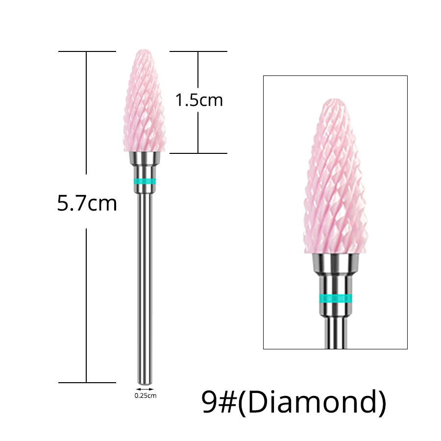 9 Alileader Nail Draill For Electric Drill Ceramic Drill Nail For Nail Art Instrument Safe Cutter For Cutter Manicure - Цвет: 9