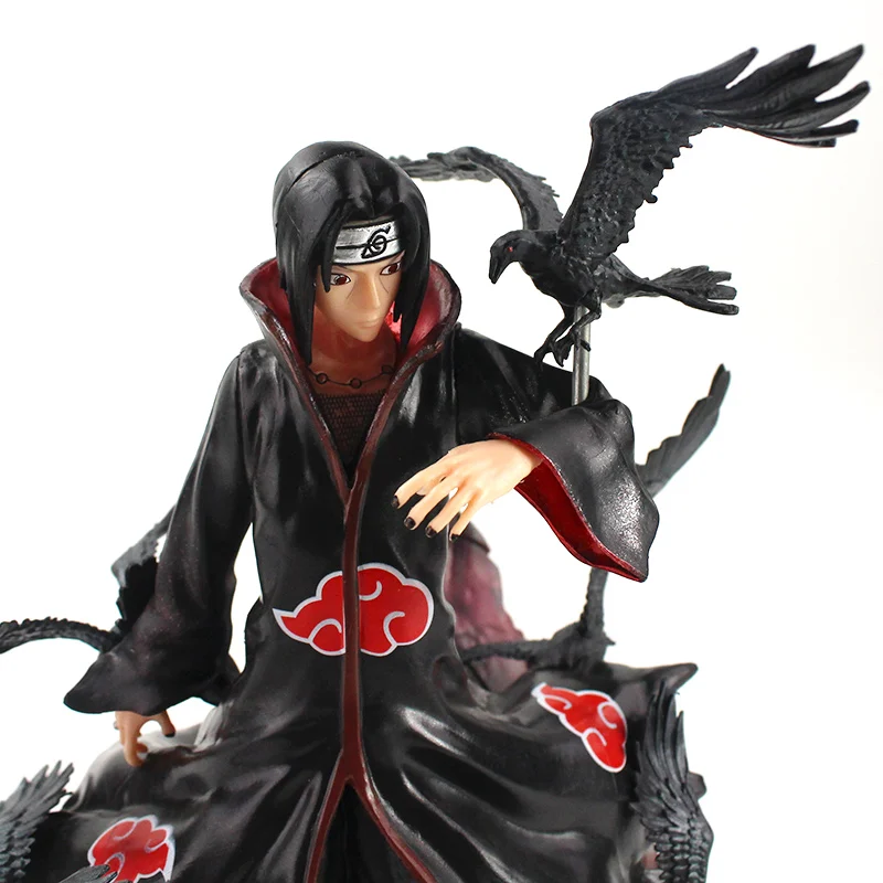 Наруто Фигурки Итачи Учиха с воронами Akatsuki Костюм Аниме Коллекционная модель игрушки