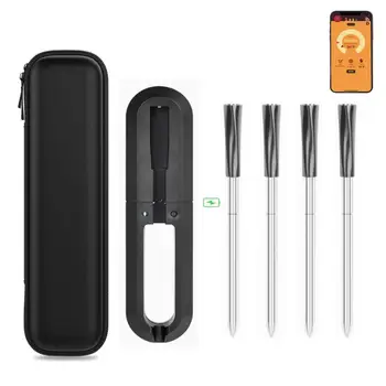 

Multi Probe Meat Thermometer Wireless for kitchen Oven Grill BBQ Smoker Rotisserie Thermometer Smart Bluetooth Connect Gifts