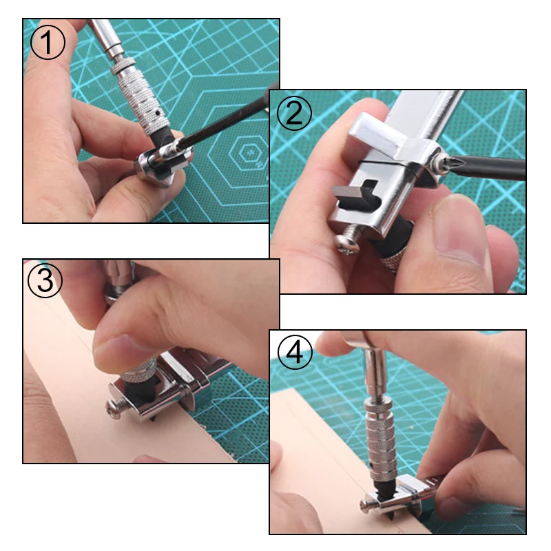 Leather Tools Auxiliary Carving Rotary Knife Accessories Metal Scratches Edge Locator Frame Cutter Knife Holder DIY Tools