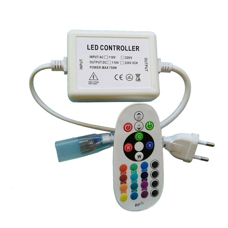 

High Pressure RF Wireless Remote Control Color LED String Light Controller RGB Neon Flexible Light Bar Controller