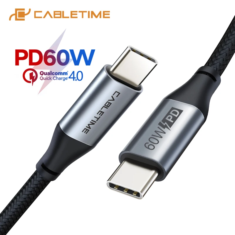 Кабель USB C для Type PD 60 Вт кабель Huawei Mate 30 QC 4 0 быстрой зарядки Macbook Air Samsung S20 C255|Кабели