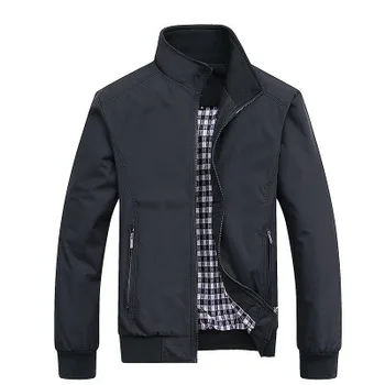 

6xl 7xl big size Autumn Mens Slim fit stander collar jacket and coat Casual Loose Mens Jacket Bomber Jacket