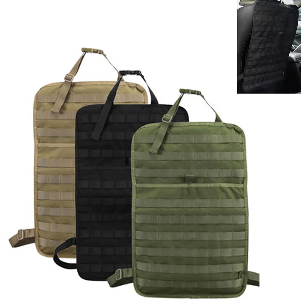

Tactical MOLLE Car Seat Back Organizer military Universal Seat Cover Case Vehicle Seat Cover Protector Kit Mat Black