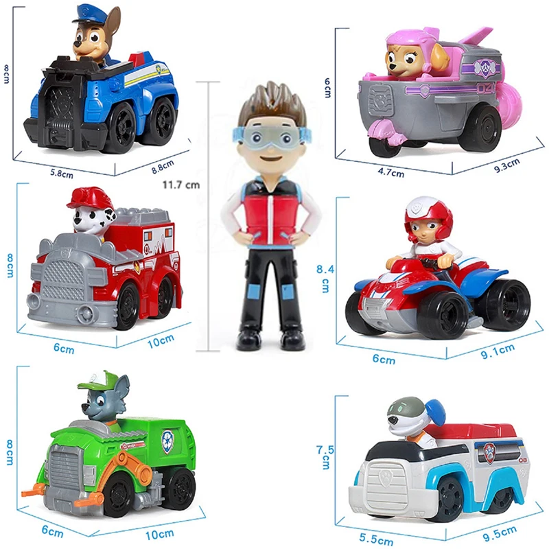 Coche de la patrulla canina para niños, coche de la patrulla canina, Everest, rastreador, Apollo, Skye, Ryder, Chase, Marshall, Rocky, Zuma, regalo