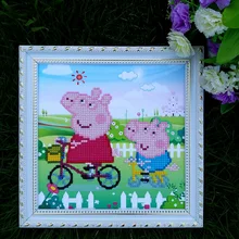 Детская Алмазная картина в горошек 25X25 см, пномпеньская рамка, картина с песком, развивающая игрушка для девочек, подарочные товары, одобрены